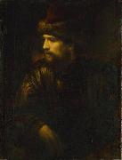 Willem Drost Portrait of a man in a red kolpak. oil painting artist